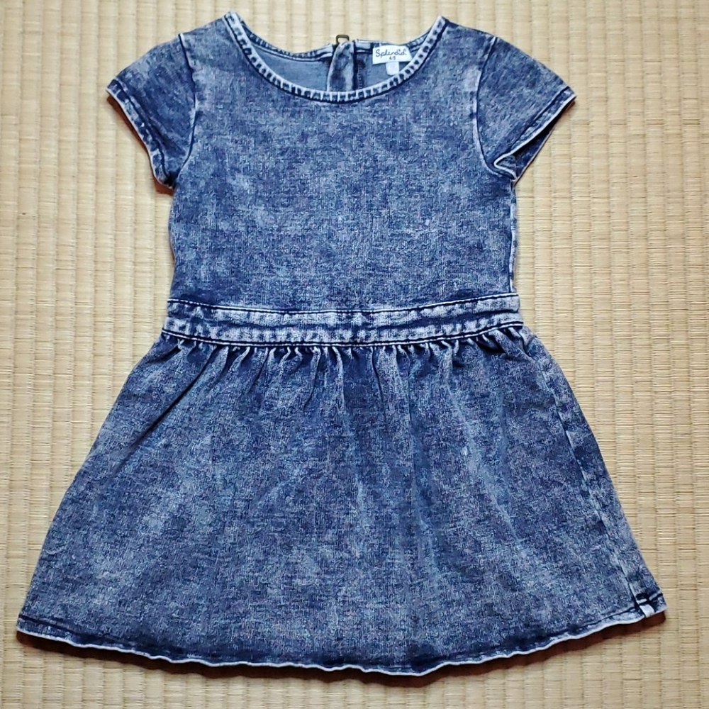 Splendid Indigo-Space-Dyed Knit Dress, girls 4-5.